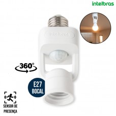 Soquete Sensor de Presença para iluminação E27 ESPi 360 S Intelbras
